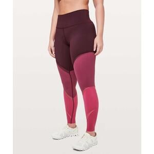 Lululemon Color Me Ombre Tight Dark Adobe/Blush Berry/Violet Red Size 2